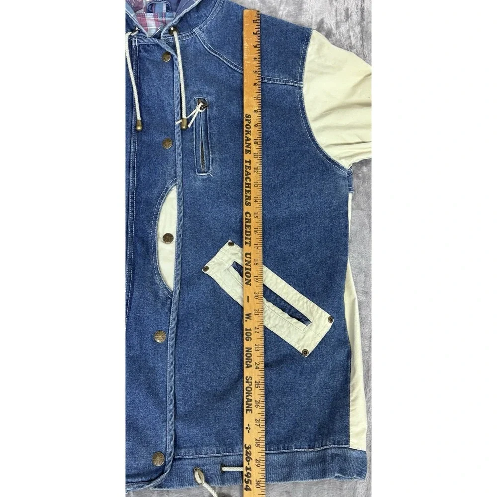 Stefano International Vintage‎ 1980s Denim Hooded Barn Jacket Medium